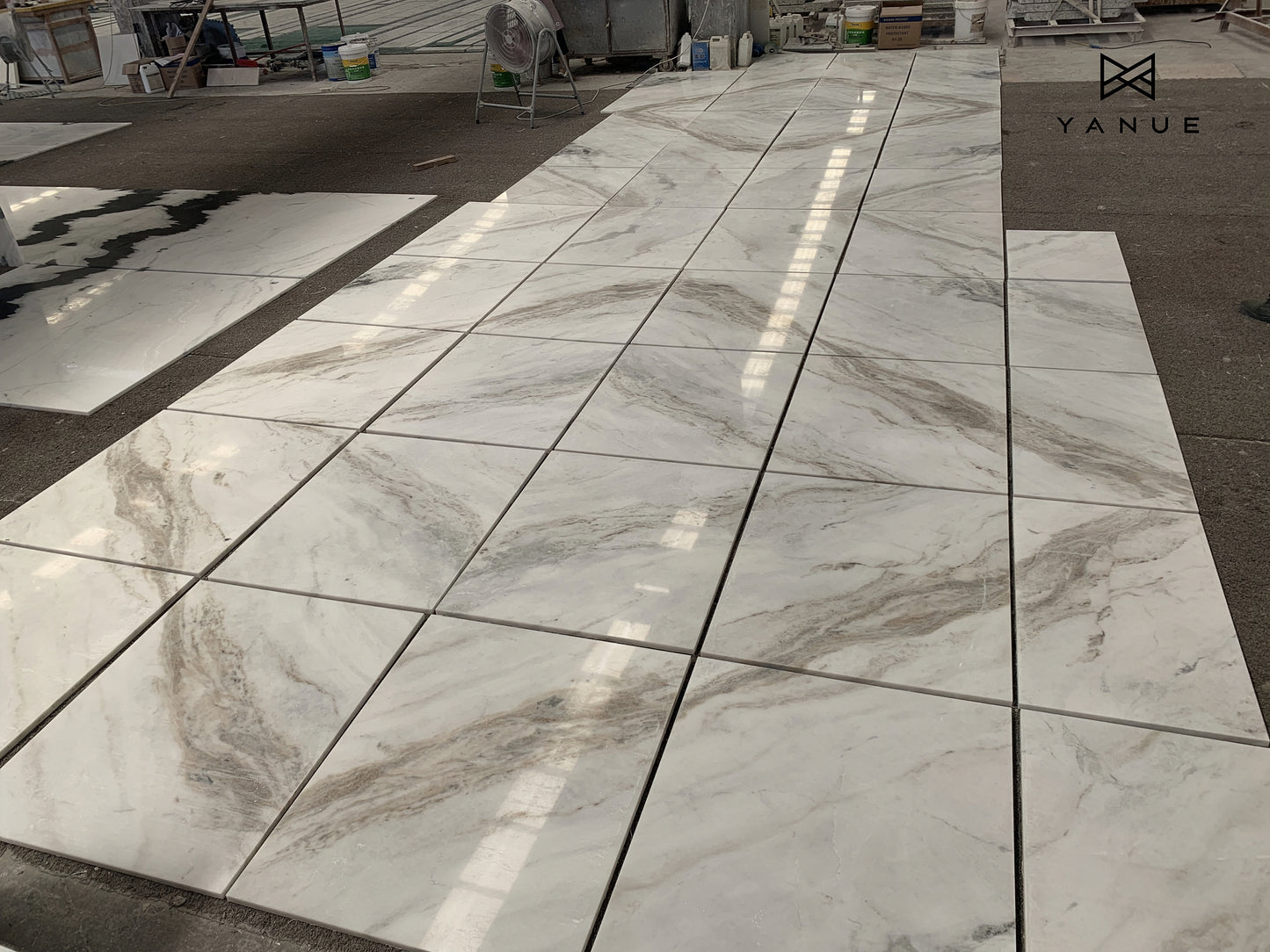 Tile Marble -Applicable to wall and floor-Customized- Calacatta-Warm white
