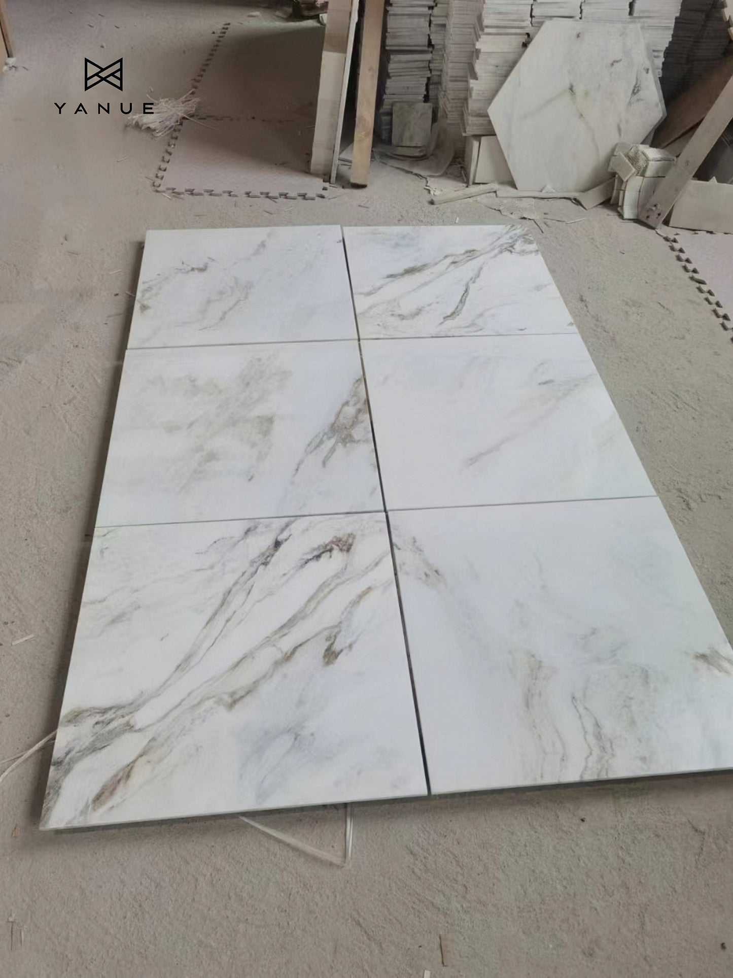 Tile Marble -Applicable to wall and floor-Customized- Calacatta-Warm white