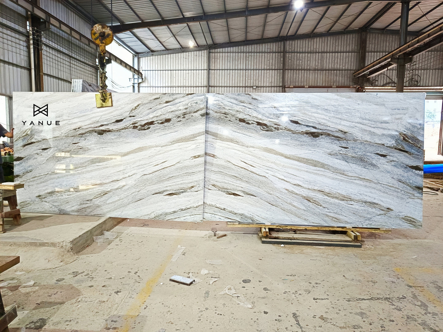Quarry-White marble -calacatta-azure-With grey blue Veins -Polished Slabs -Warm marble-Villa Interior Decoration-Countertops-walls-floors-Background walls-unique marble