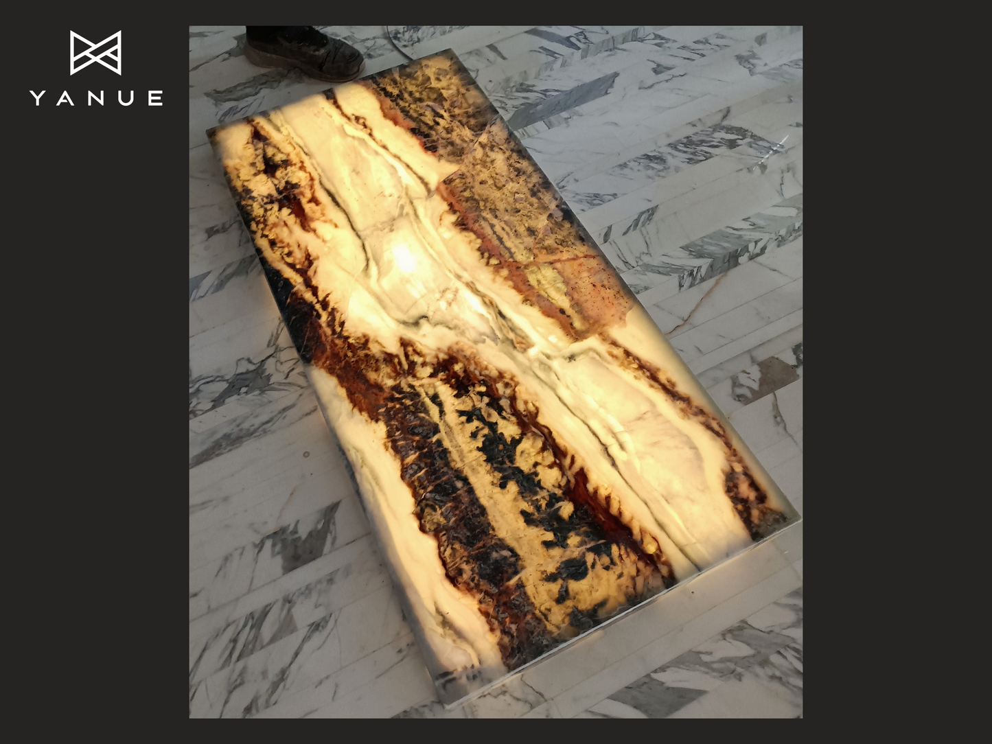 Project-Composite Stone - Composite of different materials - Customized design - Applicable to walls and countertops, furniture - Villa, hotel interior decoration