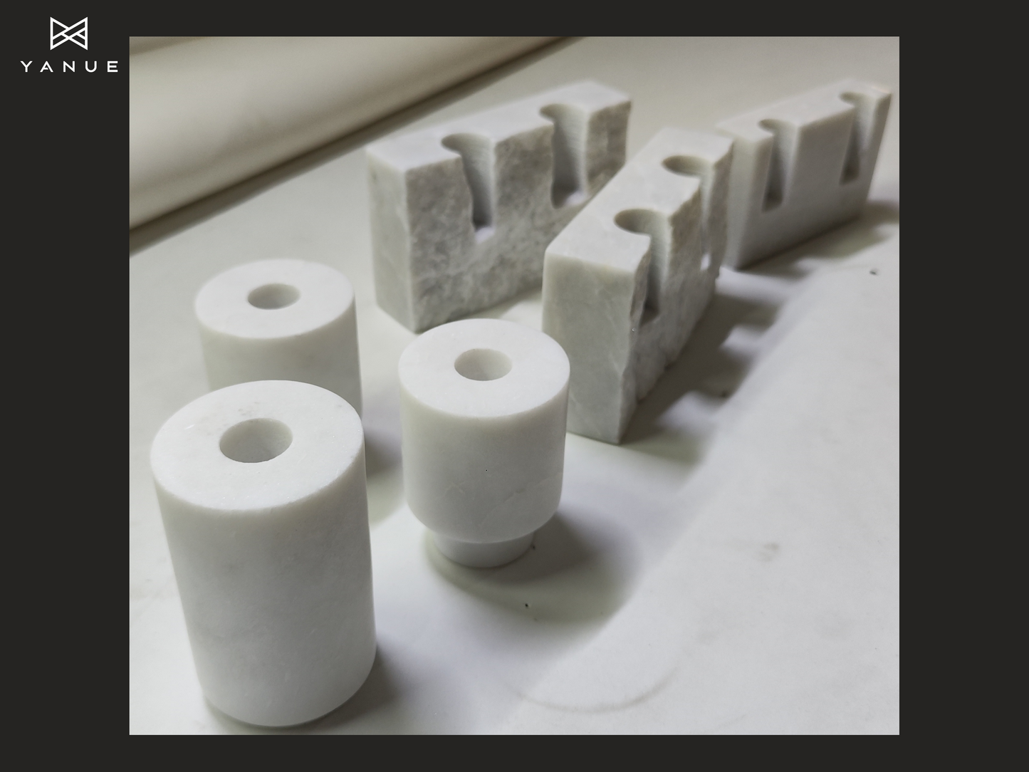 Crafts-Stone Candle Holders-Calacatta-High-end Customization-Interior Decoration