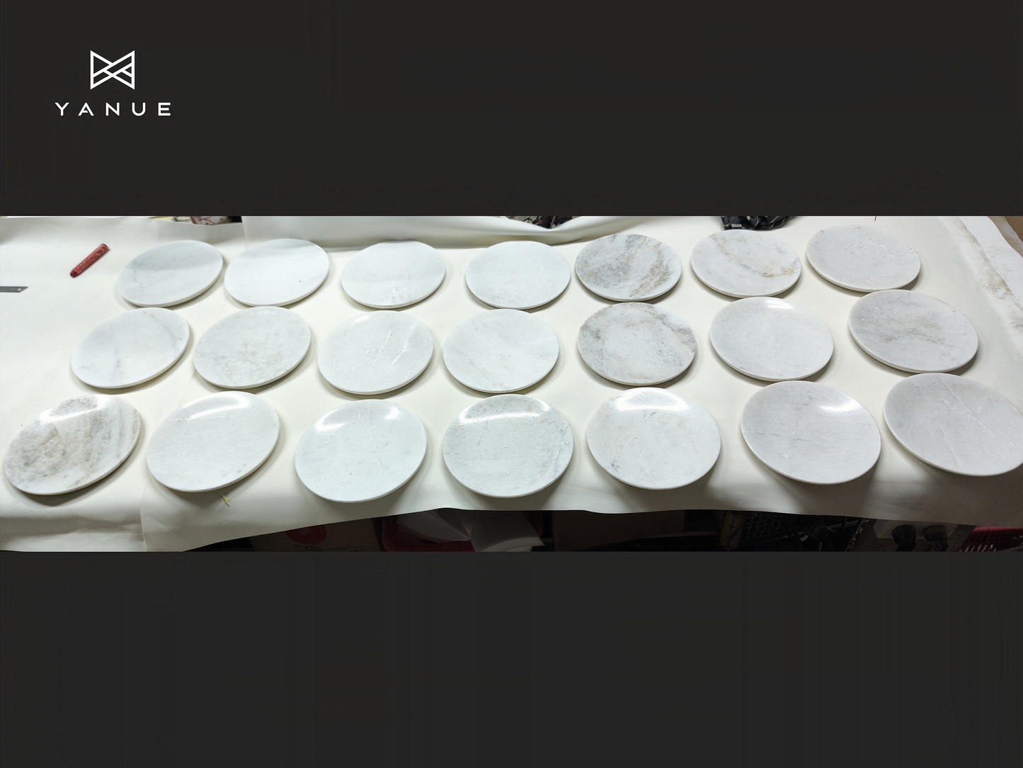 Crafts-Calacatta White-Marble Disc-High-end Customization-Interior Decoration-Suitable for Kitchen, Living Room