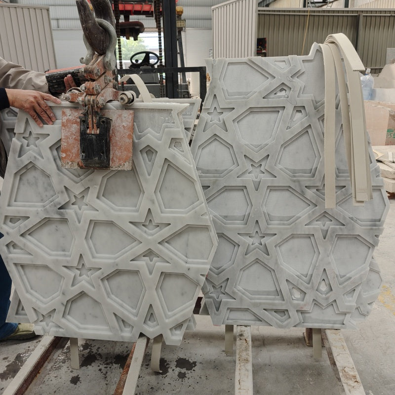 Project-Wall-Marble stone carvings 3d custom modern wall decoration