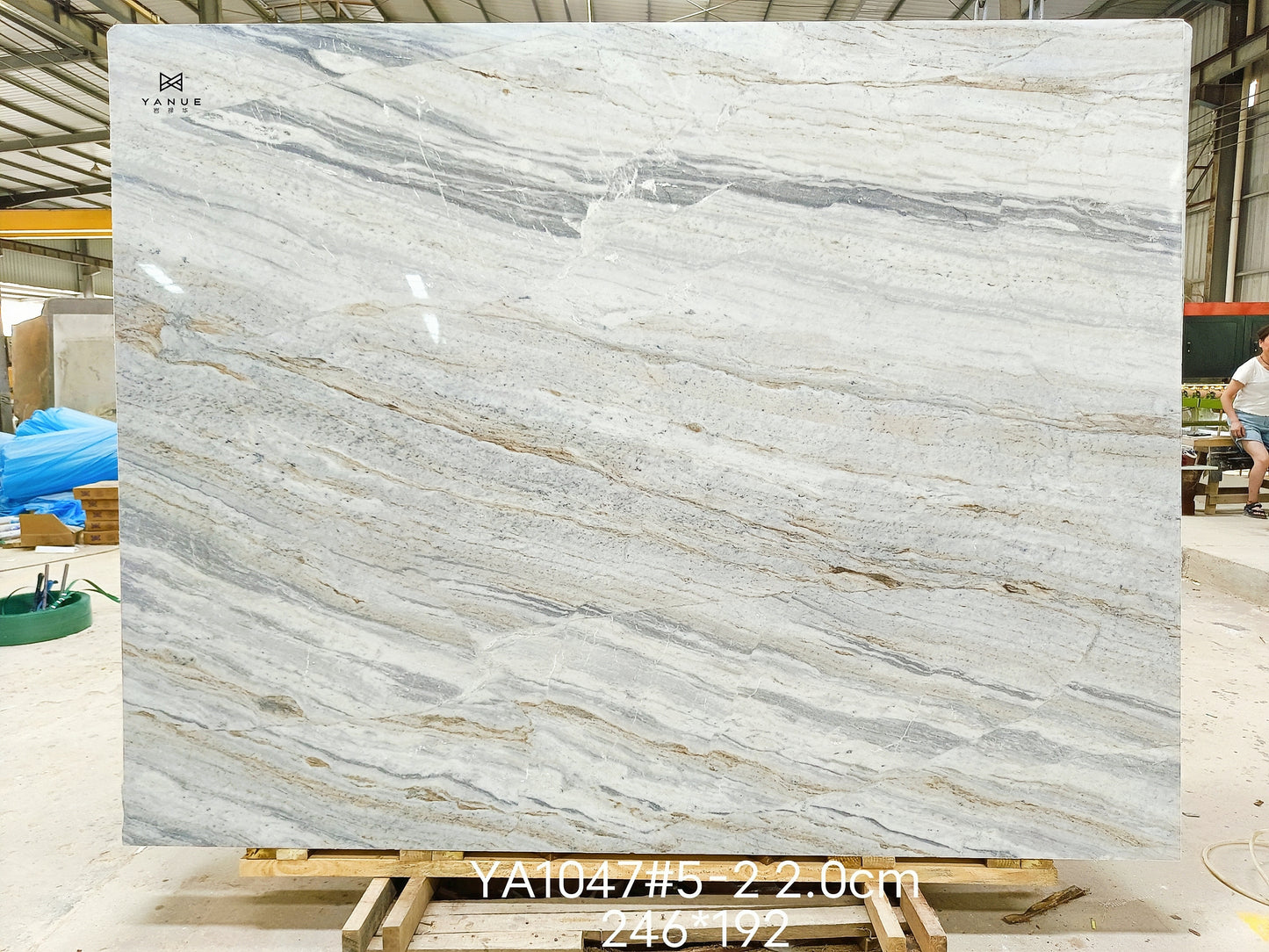 Quarry-White marble -calacatta-azure-With grey blue Veins -Polished Slabs -Warm marble-Villa Interior Decoration-Countertops-walls-floors-Background walls-unique marble