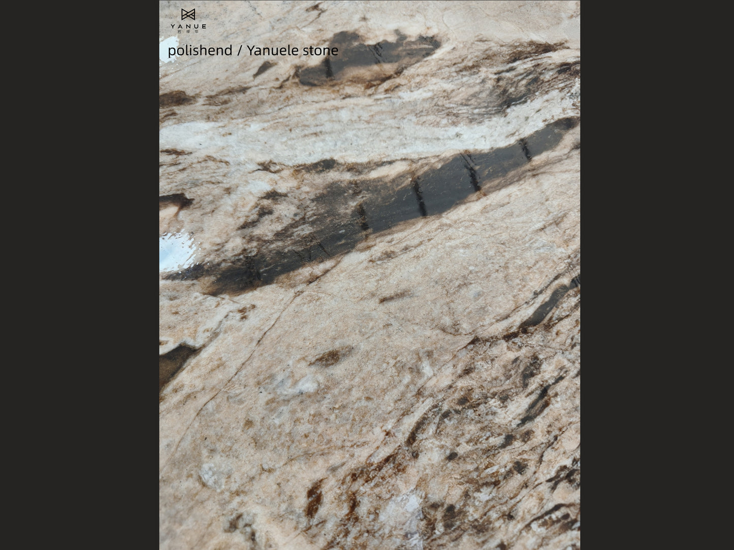 Quarry-Natural quartzite -Luxurious brown -cappuccino-Polished Slabs- Leather- Flame -Villa Interior Decoration-Design-Background walls
