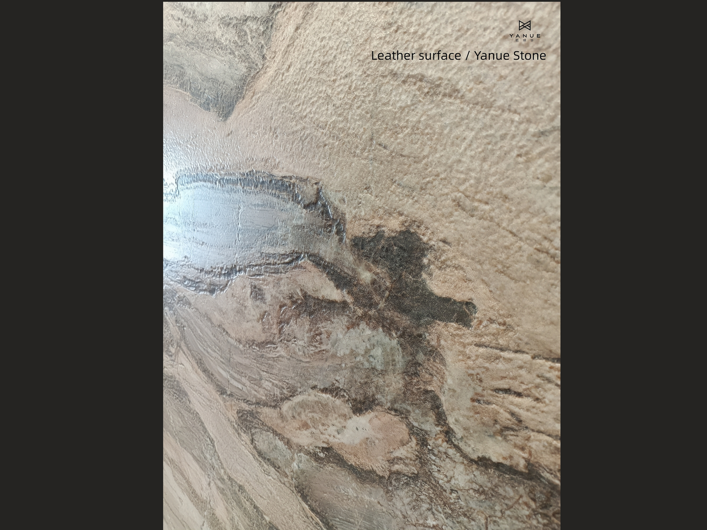 Quarry-Natural quartzite -Luxurious brown -cappuccino-Polished Slabs- Leather- Flame -Villa Interior Decoration-Design-Background walls