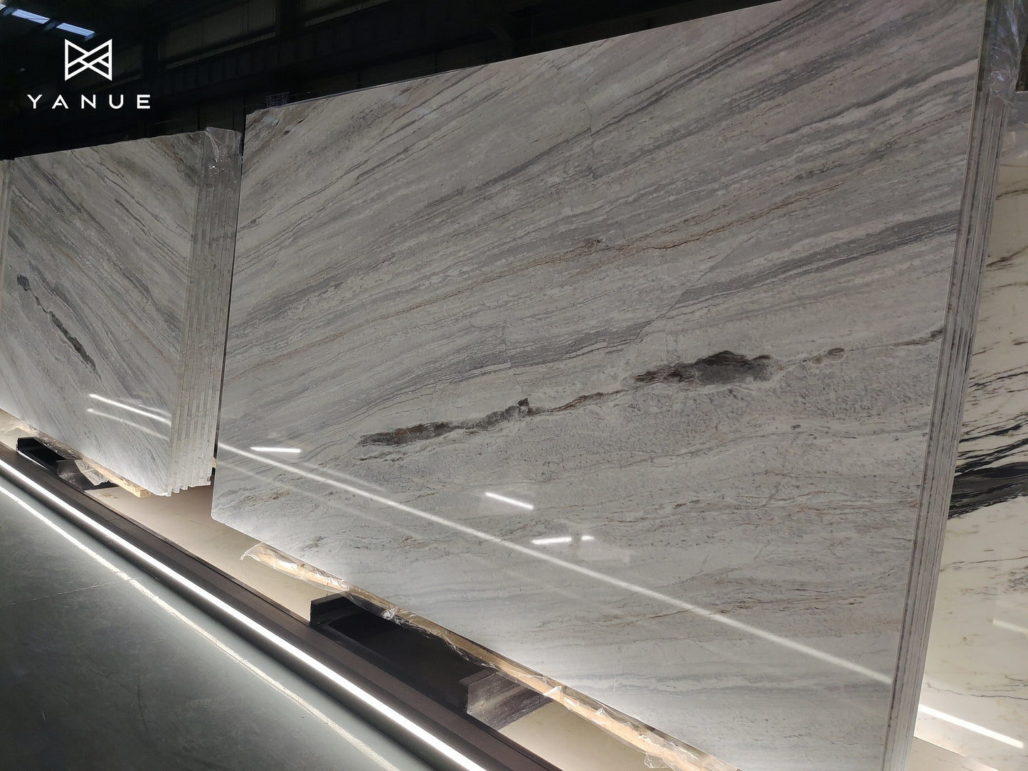 Quarry-White marble -calacatta-azure-With grey blue Veins -Polished Slabs -Warm marble-Villa Interior Decoration-Countertops-walls-floors-Background walls-unique marble