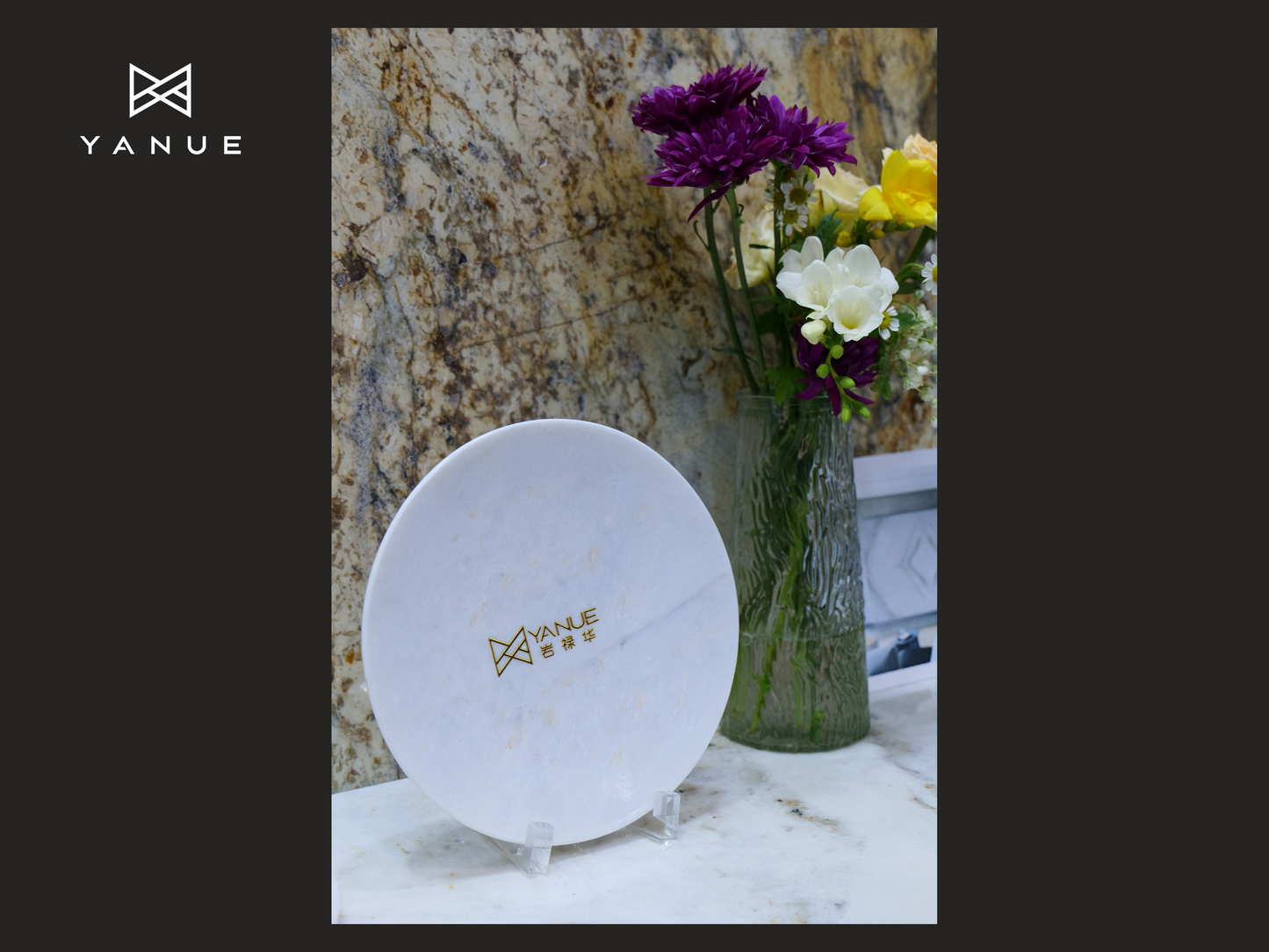 Crafts-Calacatta White-Marble Disc-High-end Customization-Interior Decoration-Suitable for Kitchen, Living Room