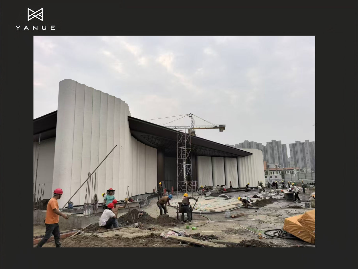 Project-Facade-Wall clad 3D facade by CNC carving.