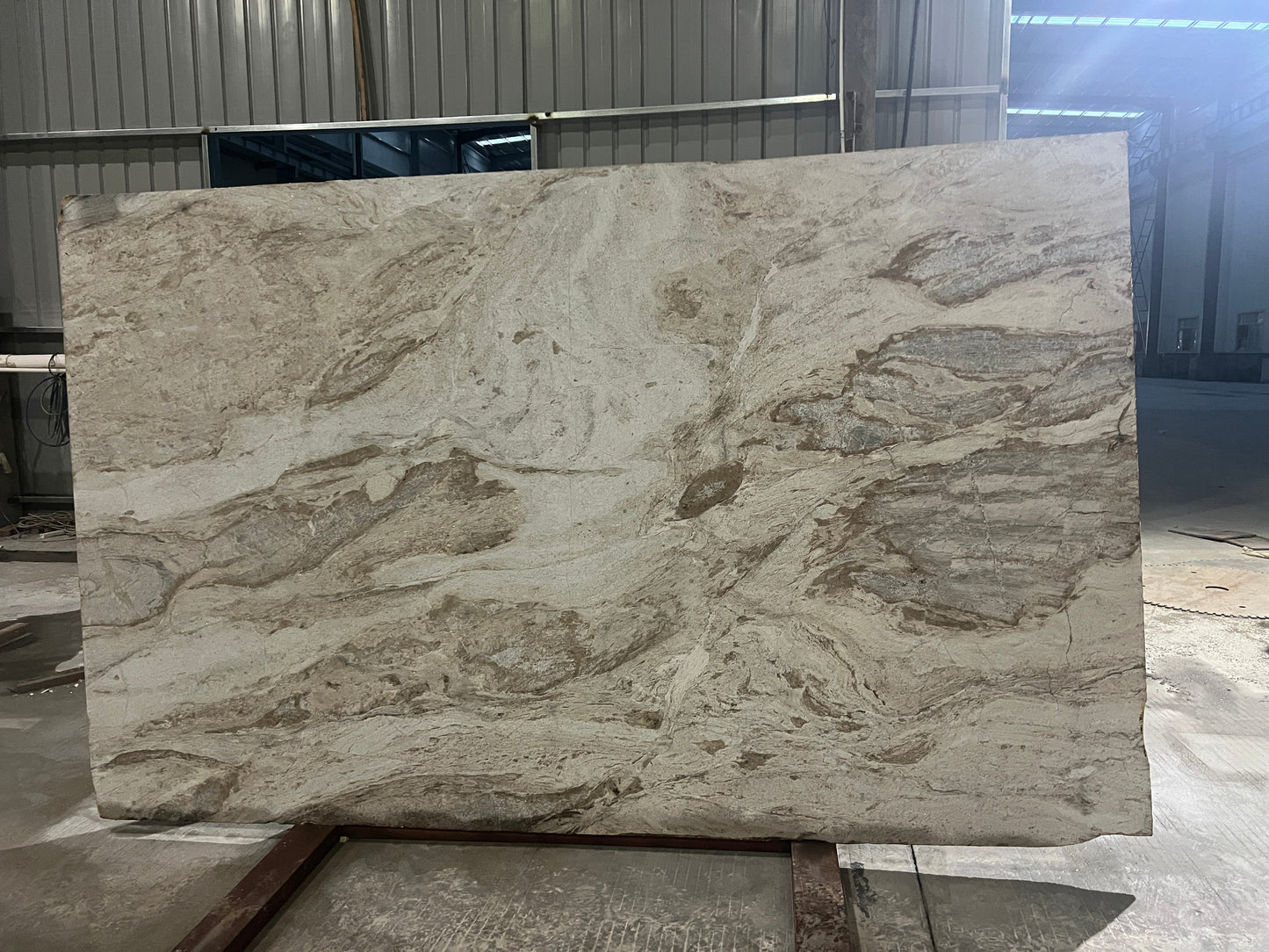 Quarry-Natural quartzite -Luxurious brown -cappuccino-Polished Slabs- Leather- Flame -Villa Interior Decoration-Design-Background walls