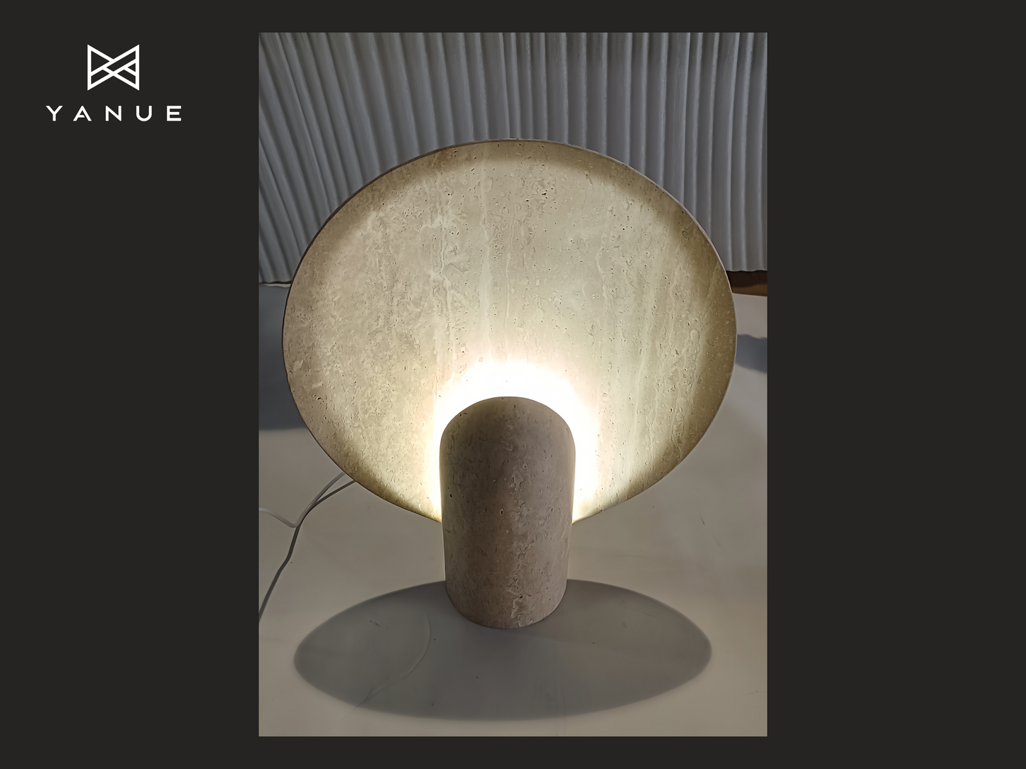 Crafts-Travertine lamps-Beige stone lamps-High-end customization-Interior decoration-Suitable for hotels and villas