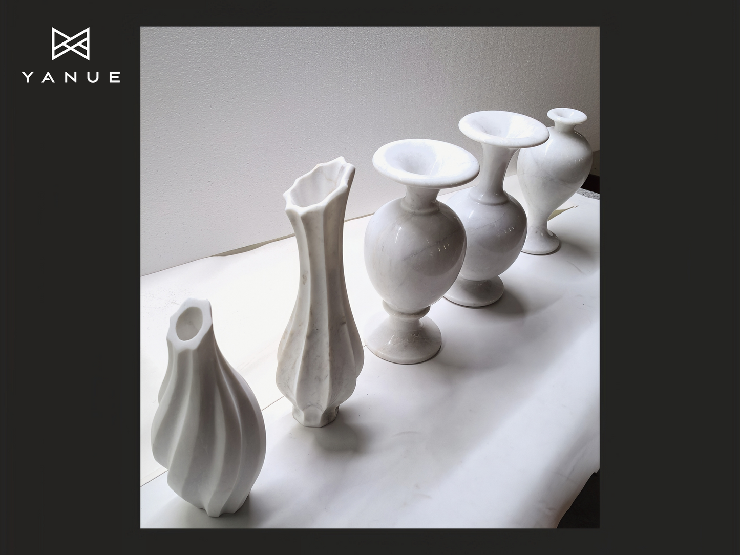 Crafts-Calacatta White-High-end Customization-Natural Stone Vase-Interior Decoration-Villa Hotel