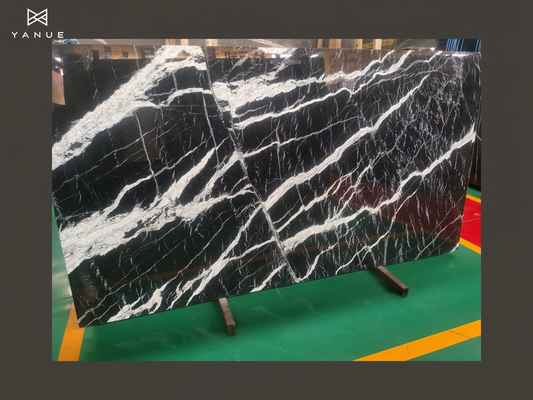 Slab-Nero-Marquina - Classic black and white pattern - Suitable for high-end construction and decoration projects - Luxury decoration - High-quality marble