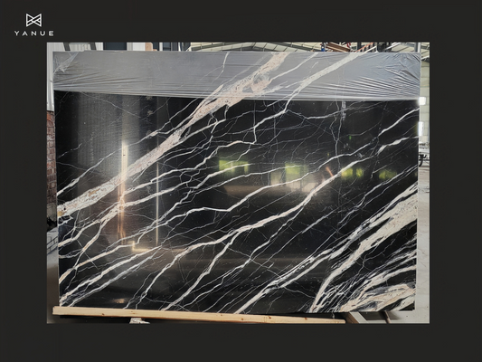 Slab-Nero-Marquina - Classic black and white pattern - Suitable for high-end construction and decoration projects - Luxury decoration - High-quality marble