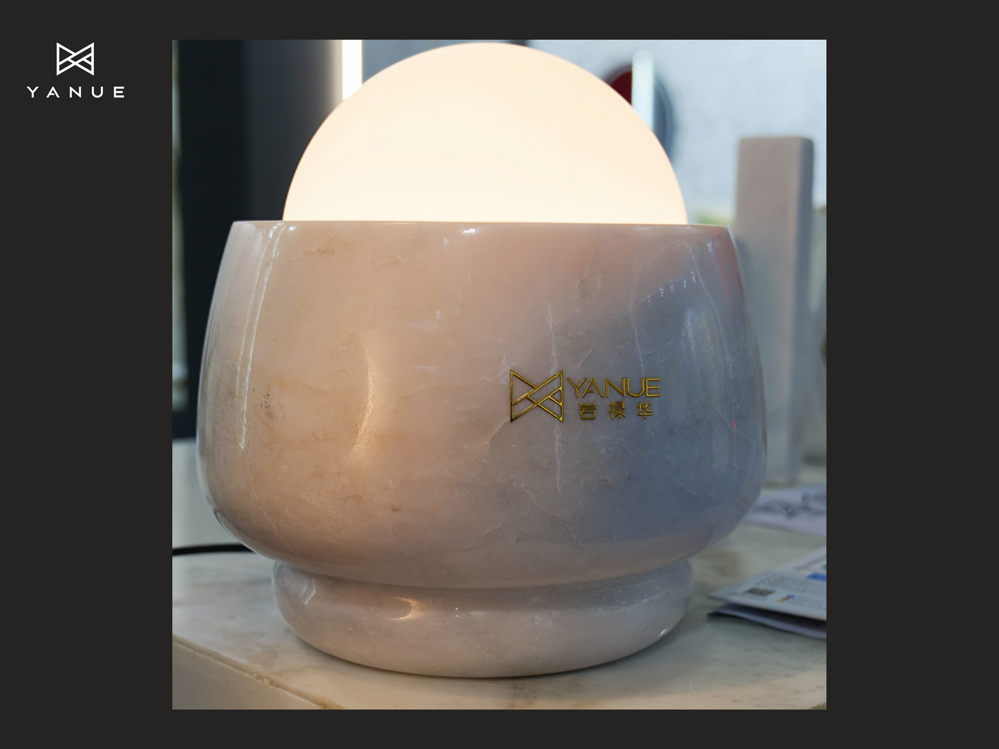 Crafts-Calacatta White-Stone Lamp-High-end Customization-Interior Decoration-Suitable for Hotel Villas