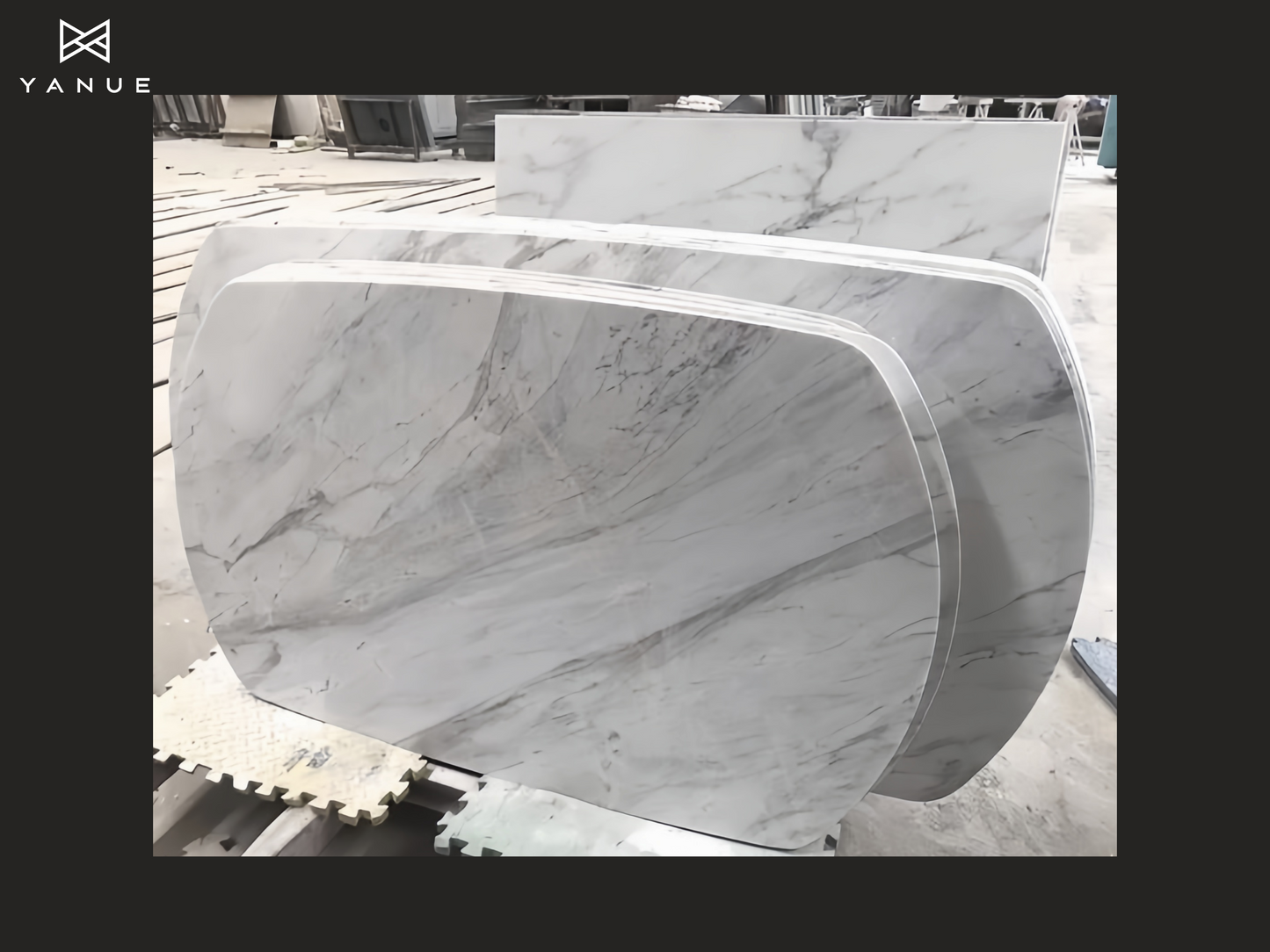 project-countertops -Natural stone - Calacatta white- For Kitchen and Bathroom - Customized-Design-High quality marble